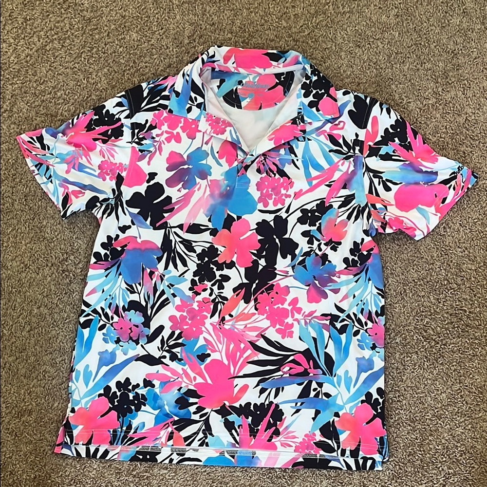 Floral Men Polo Golf Shirt - chubbies